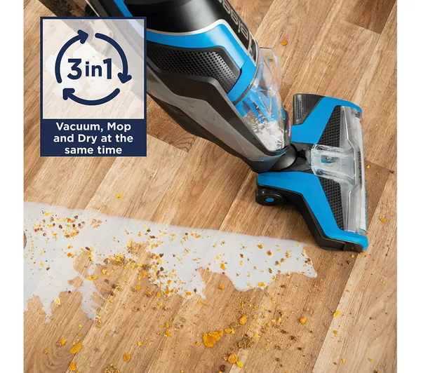 BISSELL CrossWave Upright Hard Floor Vacuum Cleaner - Titanium & Blue - Image 2
