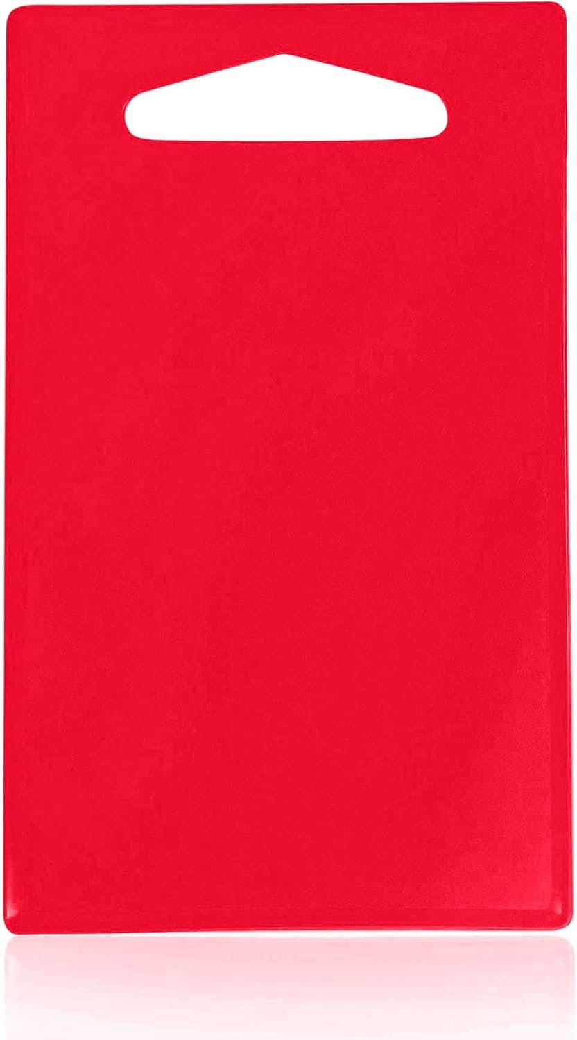 Professional Catering Chopping Boards Large Medium Small Plastic Cutting Boards with Hanging Hole, Camping Chopping Board, Durable Dishwasher Safe (Rose red, 36 x 24)