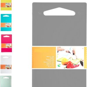 Plastic Chopping Board Cutting Board, Professional Kitchen Catering Cutting Boards with Hanging Hole, Camping Chopping Board, Durable Dishwasher Safe (36x24cm - Light Grey)