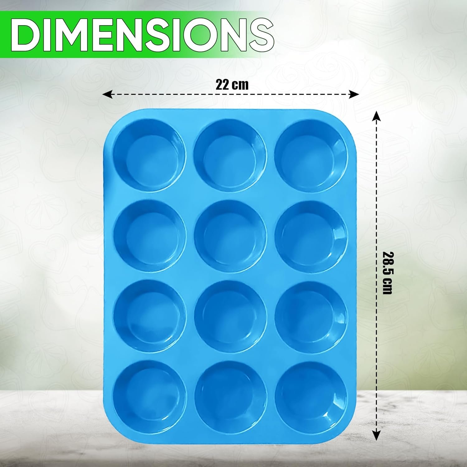 12-Piece Large Silicone Muffin Tray - Image 4