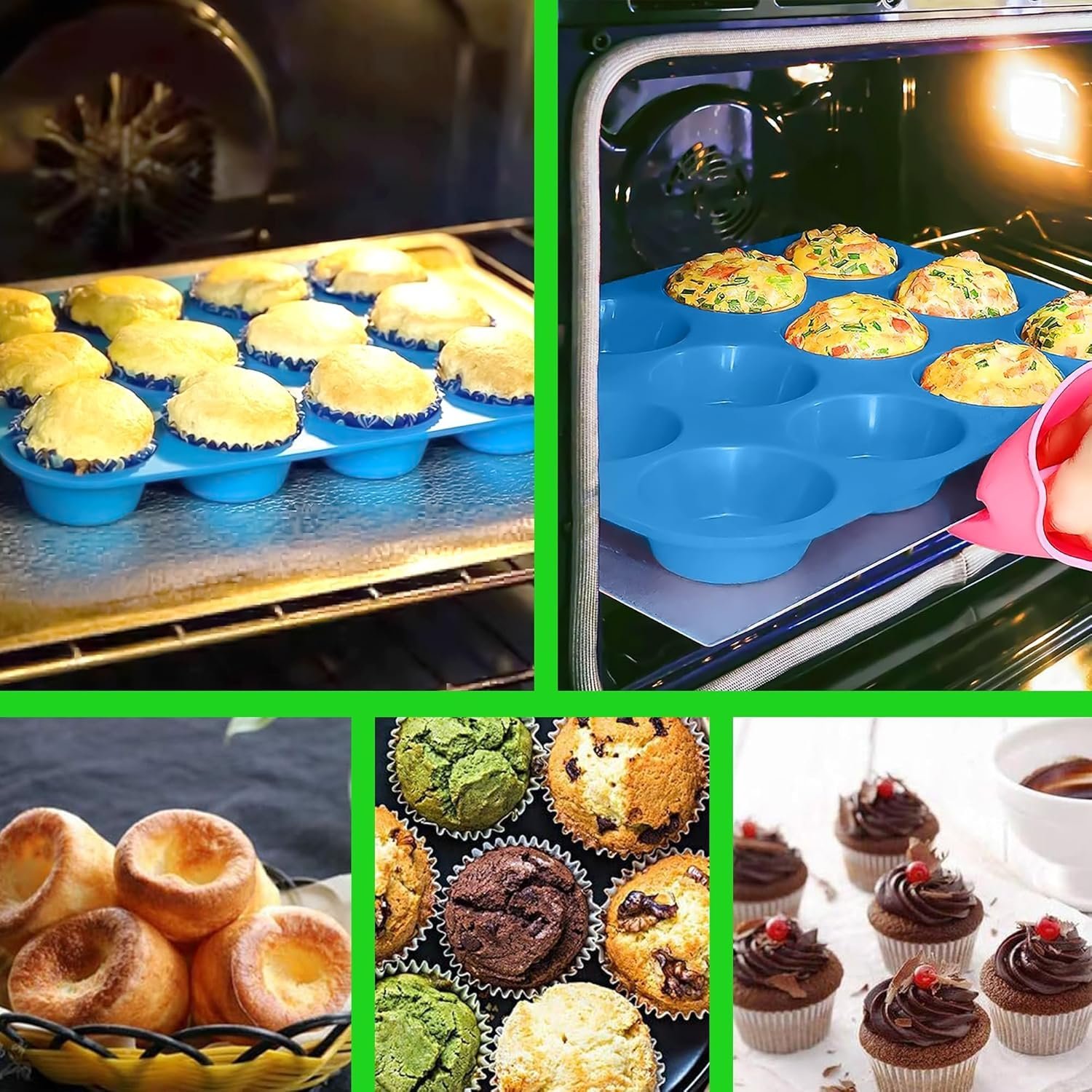 12-Piece Large Silicone Muffin Tray - Image 2